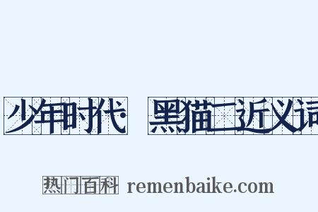 少年时代·黑猫二近义词是什么意思的图片